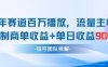 中老年赛道百万播放+流量主收益+定制收益，单日收益9张