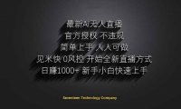 日赚1000++！Ai无人直播躺赚新风口！无需出境，无需说话！单日收益1000+！
