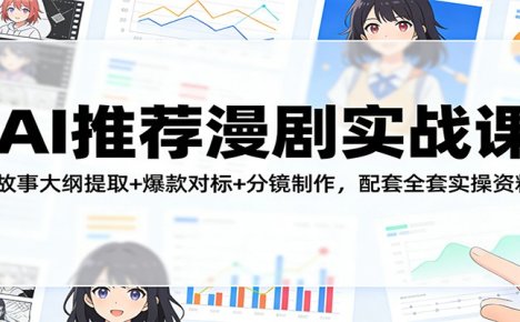 AI推荐漫剧实战课:故事大纲提取+爆款对标+分镜制作,配套全套实操资料