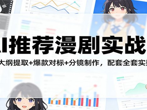 AI推荐漫剧实战课：故事大纲提取+爆款对标+分镜制作，配套全套实操资料