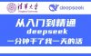 清华大学讲DeepSeek最全教程，从入门到精通，deepseek一分钟干了我一天的活