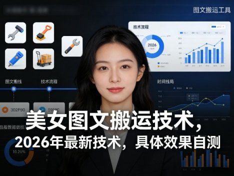美女图文搬运技术，2026年最新技术，具体效果自测