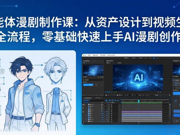 智能体漫剧制作课：从资产设计到视频生成全流程，零基础快速上手AI漫剧创作