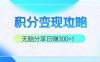 积分变现攻略 带你实现稳健睡后收入，只需无脑分享日赚300+