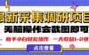 新版采集调研项目，截图上传即可，无脑操作，日收益1-2张
