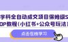 学科全自动成交项目保姆级SOP教程(小红书+公众号玩法)含资料