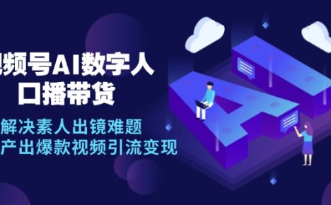 视频号数字人AI口播带货，解决素人出镜难题，高效产出爆款视频引流变现