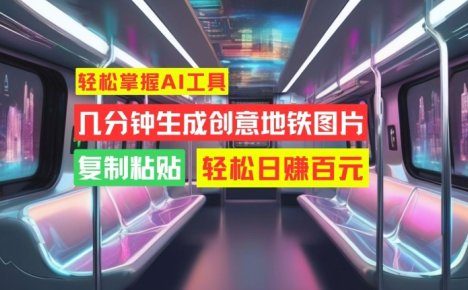 轻松掌握AI工具，几分钟生成创意地铁图片，复制粘贴，轻松日赚百元【揭秘】