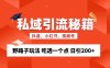 私域流量的精准化获客方法 野路子玩法 吃透一个点 日引200+ 【揭秘】