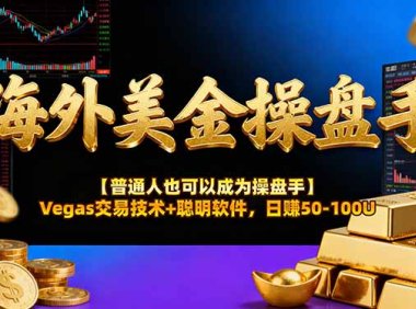 AI美金操盘手技术【普通人也可以成为操盘手】Vegas交易技术+聪明软件,日赚50-100U