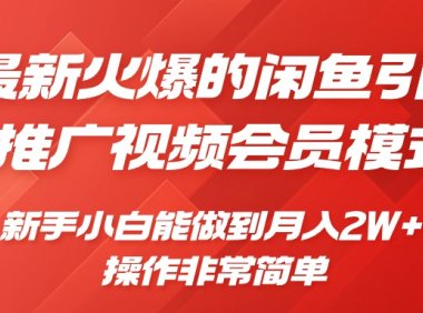 闲鱼引流推广影视会员,0成本就可以操作,新手小白月入过W+【揭秘】