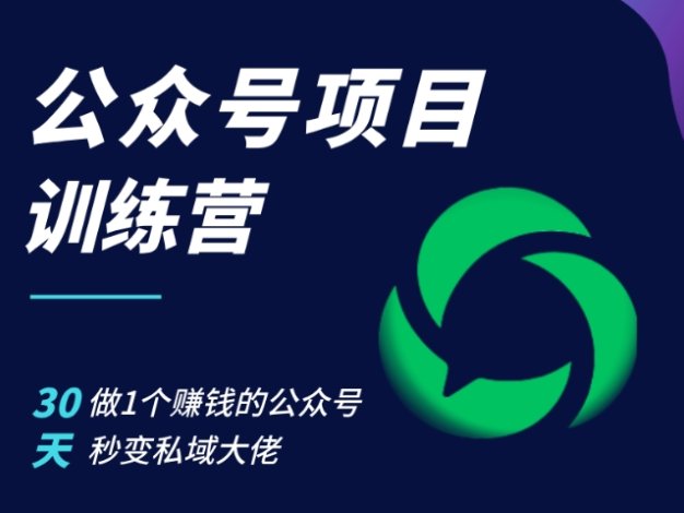 公众号项目训练营，30天做1个赚钱的公众号，秒变私域大佬