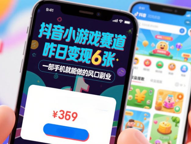 抖音小游戏赛道，昨日变现600+，零基础一部手机就能做的风口副业【揭秘】