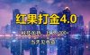 红果打金4.0，扫黑科技加持赋能，日入1000+，小白当天见收益