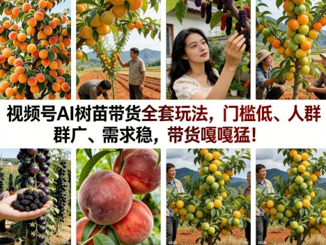 视频号AI树苗带货全套玩法，门槛低、人群广、需求稳，带货嘎嘎猛！(更新0322)
