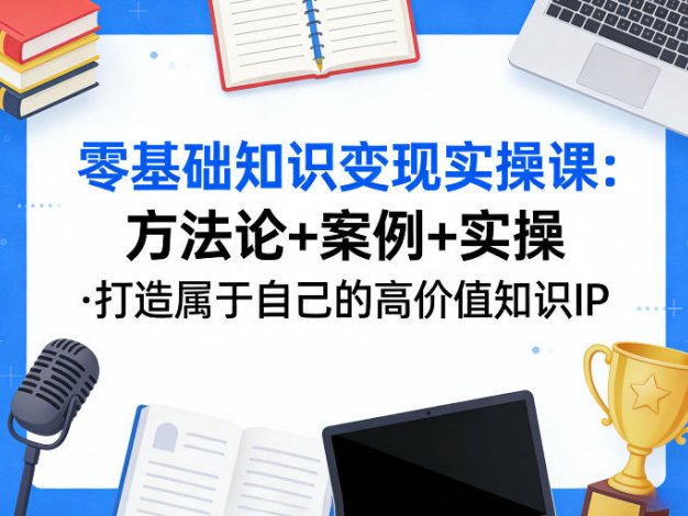 零基础知识变现实操课，方法论+案例+实操，打造属于自己的高价值知识IP