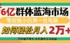 6亿群体蓝海市场，零经验小白用一台电脑，如何轻松月入过w【揭秘】