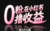 0粉在小红书撸收益，日入几张
