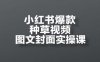 小红书爆款种草视频图文封面实操课，​开店、选品、引流、变现全流程