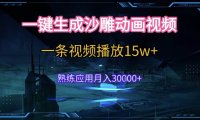 AI一键生成沙雕动画，5分钟一条，单条播放破15w的暴利玩法，轻轻松松月入3w+【揭秘】
