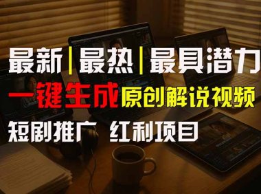 短剧推广新思路，AI一键生成原创解说视频，10分钟产出100条，30天赚了5.5w