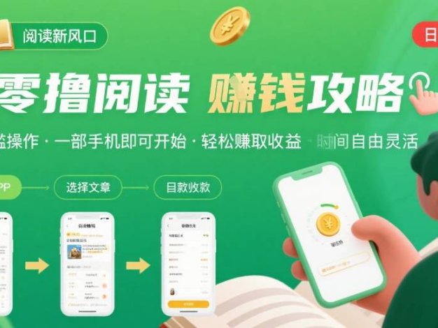 零撸阅读新风口，无门槛轻松挣，一部手机，日入 50-3张【揭秘】