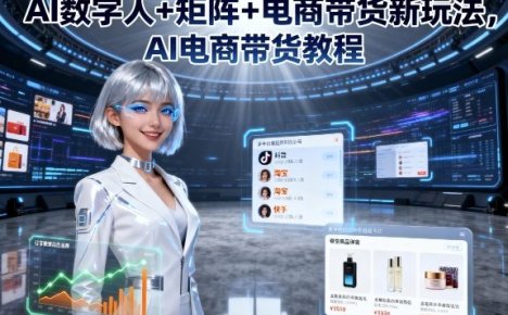 AI数字人+矩阵+电商带货新玩法，AI电商带货教程