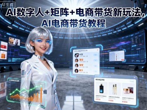 AI数字人+矩阵+电商带货新玩法，AI电商带货教程