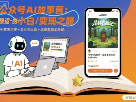 公众号ai故事营，最适合小白的自媒体变现之路