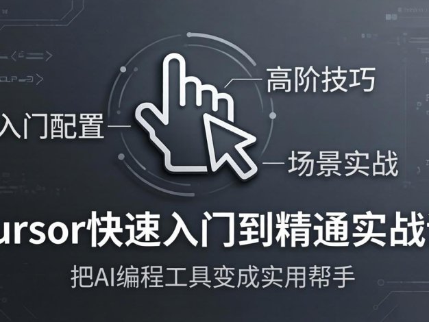 Cursor快速入门到精通实战课:入门配置+高阶技巧+场景实战,把AI编程工具变成实用帮手