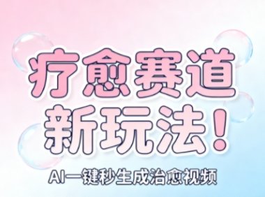 AI+疗愈+一键生成，一分钟一条素材，每天想要多少素材就多少素材，矩阵做，月入1W