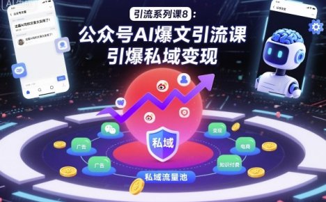 引流系列课8:公众号AI爆文引流课,引爆私域变现