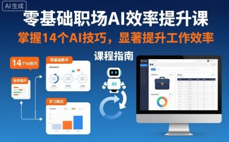 零基础职场AI效率提升课，掌握14个AI技巧，显著提升工作效率