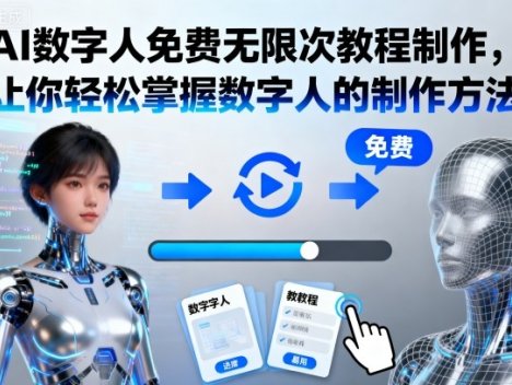 AI数字人免费无限次教程制作，让你轻松掌握数字人的制作方法