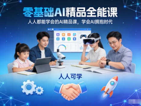 零基础AI精品全能课，人人都能学会的AI精品课，学会AI拥抱时代