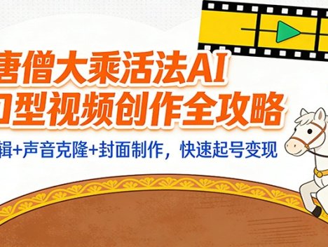 “大乘活法”AI对口型视频创作全攻略：文案剪辑+声音克隆+封面制作，快速起号变现