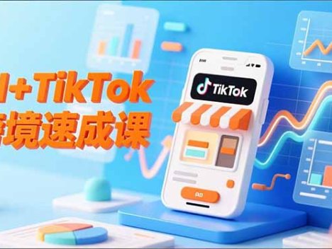 AI+TikTok跨境速成课，智能翻译、店铺定位、流程拆解，7天高效上线运营