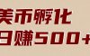 美币孵化：电脑全自动赚美金，小白轻松上手