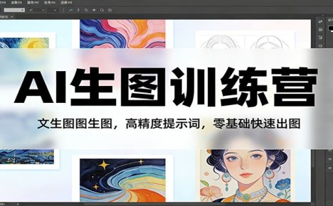 AI生图训练营：文生图图生图，高精度提示词，零基础快速出图
