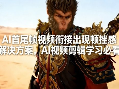AI首尾帧视频衔接出现顿挫感解决方案，AI视频剪辑学习必看