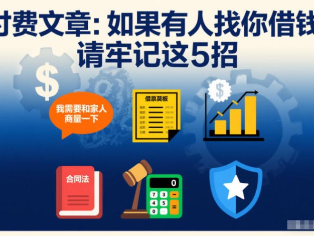 付费文章：如果有人找你借钱，请牢记这5招