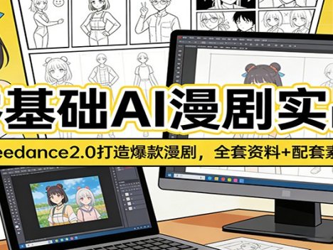 零基础AI漫剧实战：Seedance2.0打造爆款漫剧，全套资料+配套素材