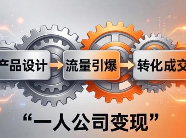 一人公司变现全攻略：产品设计+流量引爆+转化成交，打造不受年龄限制的长期事业