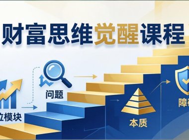 财富思维觉醒第十期：3天大课四大模块，精准定位问题看清本质，扫清人生障碍