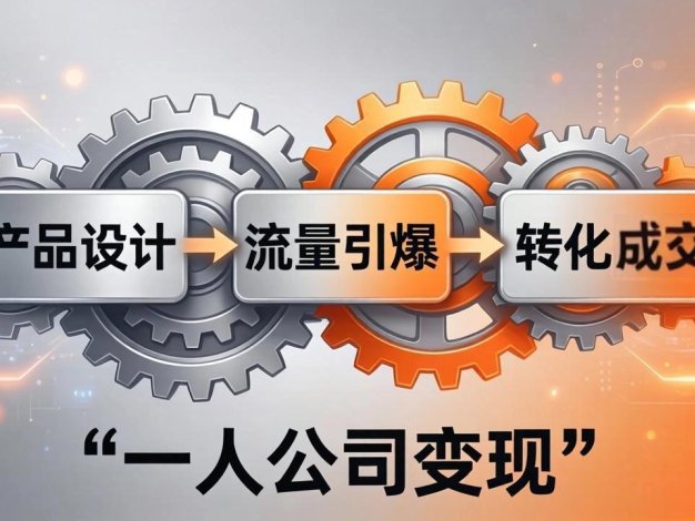 一人公司变现全攻略：产品设计+流量引爆+转化成交，打造不受年龄限制的长期事业