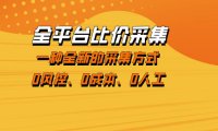 全平台比价采集,一个稳定的数据采集项目,区别于传统的玩法不风控,零成本操作【揭秘】