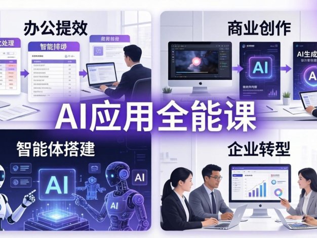 AIGC 应用全能课：办公提效、商业创作、智能体搭建、企业转型，一站式学会AI应用