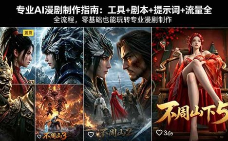 专业AI漫剧制作指南:工具+剧本+提示词+流量全流程,零基础也能玩转专业漫剧制作
