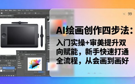 AI绘画创作四步法:入门实操+审美提升双向赋能,新手快速打通全流程,从会画到画好