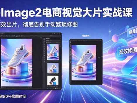 GPT-Image2电商视觉大片实战课，一键出图高效出片，彻底告别手动繁琐修图